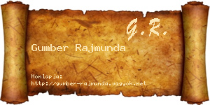 Gumber Rajmunda névjegykártya